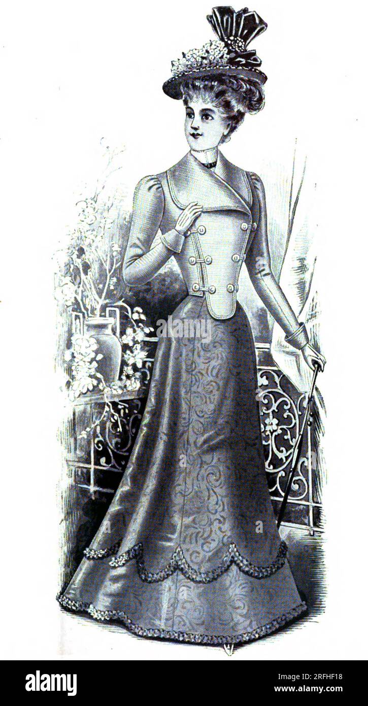Ladies Promenade Outfit - Women's Fashion, 1899 Stock Photo