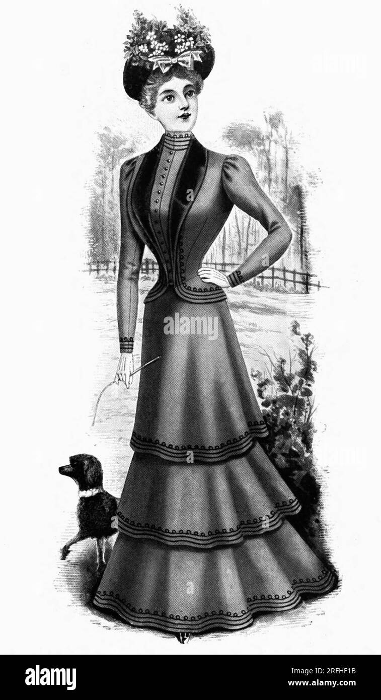 Ladies Promenade Outfit - Women's Fashion, 1899 Stock Photo