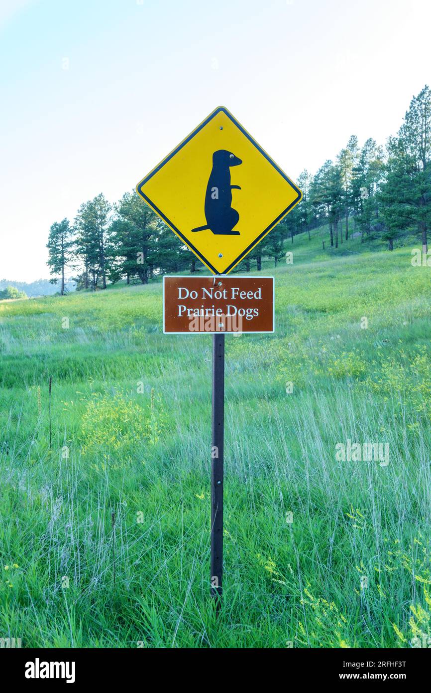 Do not feed prairie dogs sign, prairie dogs sign, National Parks ...