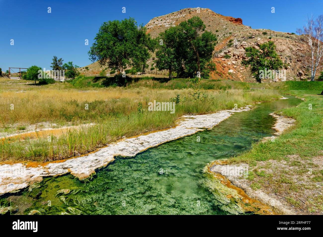 Worlds Largest Mineral Hot Springs, Hot Springs State Park, Thermopolis, Wyoming, Tufa beds
