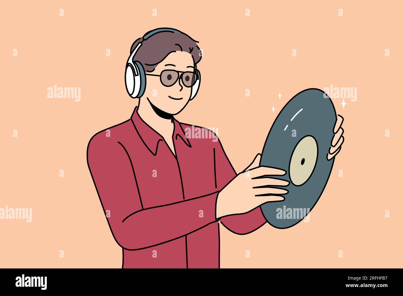 Buying record album Stock Vector Images Alamy
