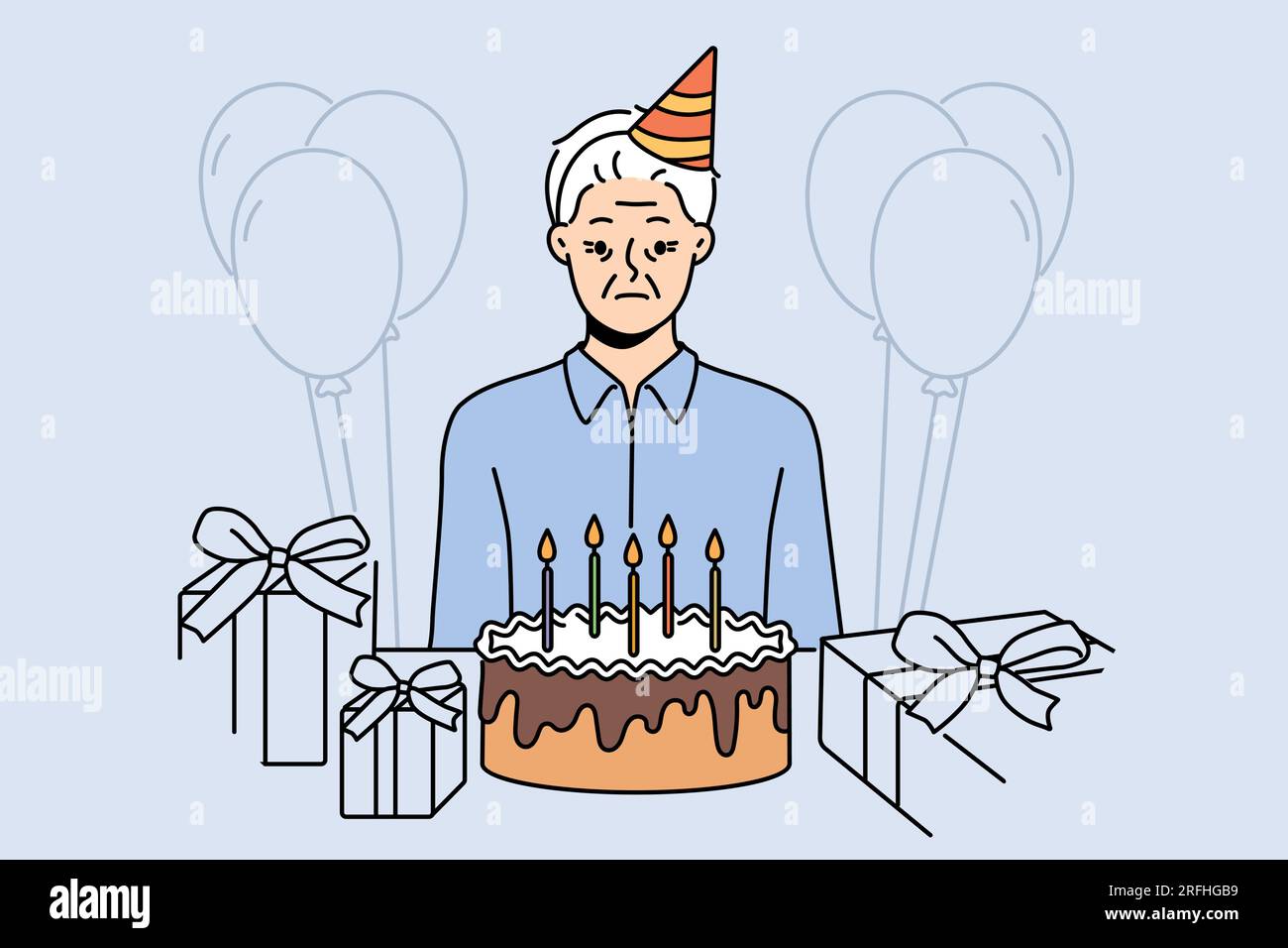 Retirement party sad Stock Vector Images - Alamy