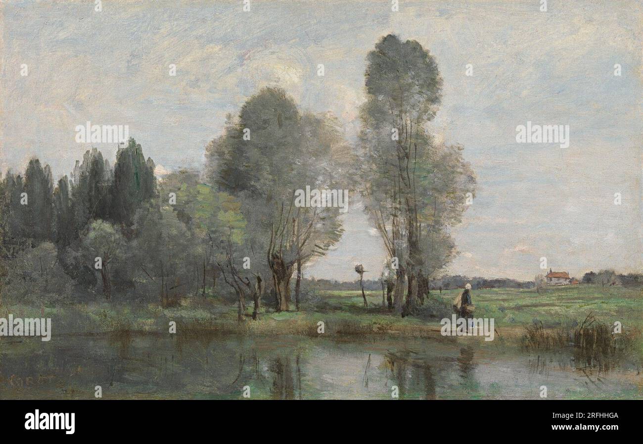 Tirage D'époque Stéréoscopique Aquarellé : Pays De Galles, Hommes Près D'un Ruisseau, Vers 1860 - Original