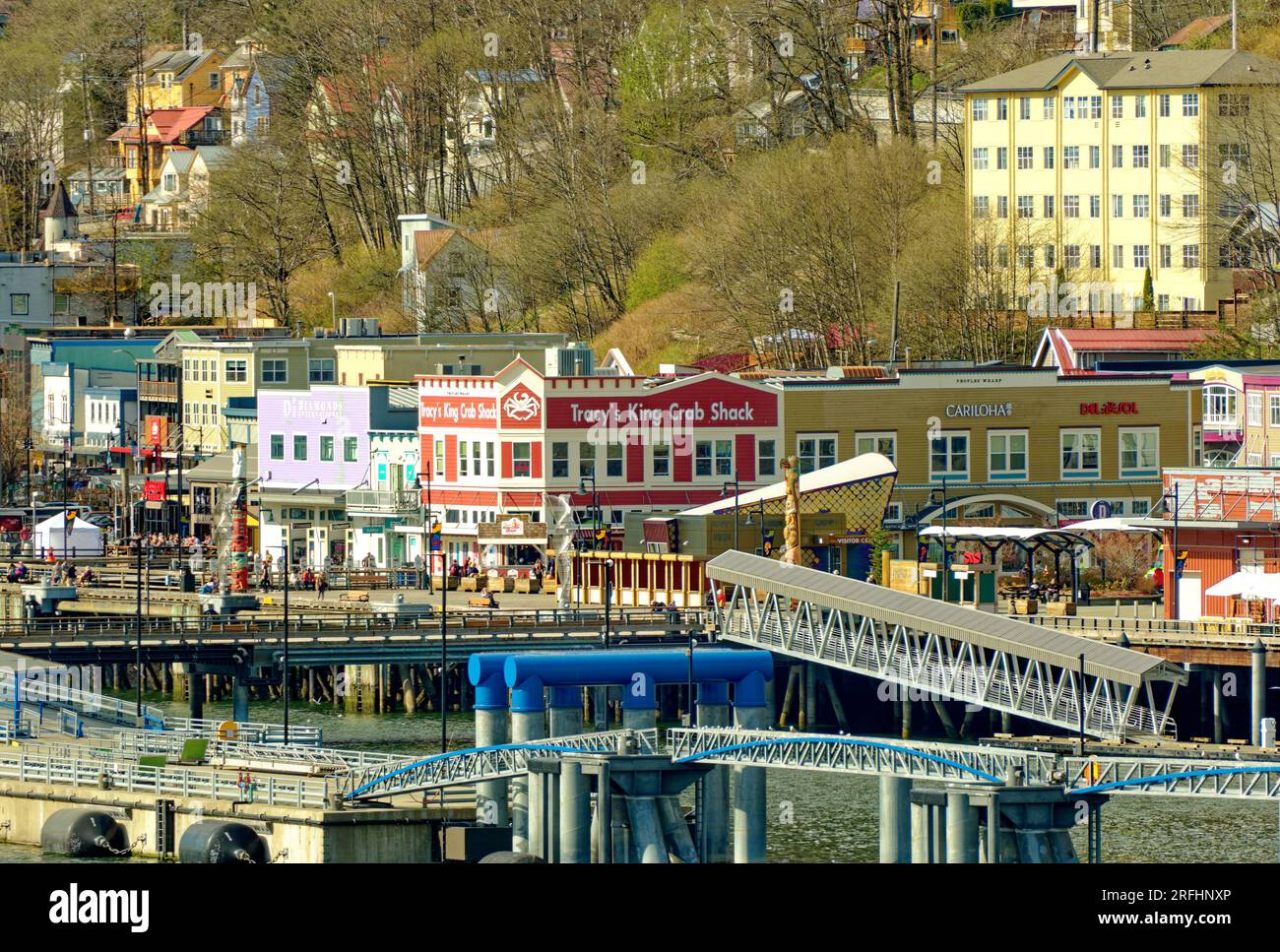JUNEAU, ALASKA- May 6, 2023: The City of Juneau is the capital city of Alaska. Juneau's population can increase by roughly 6,000 people from cruise sh Stock Photo