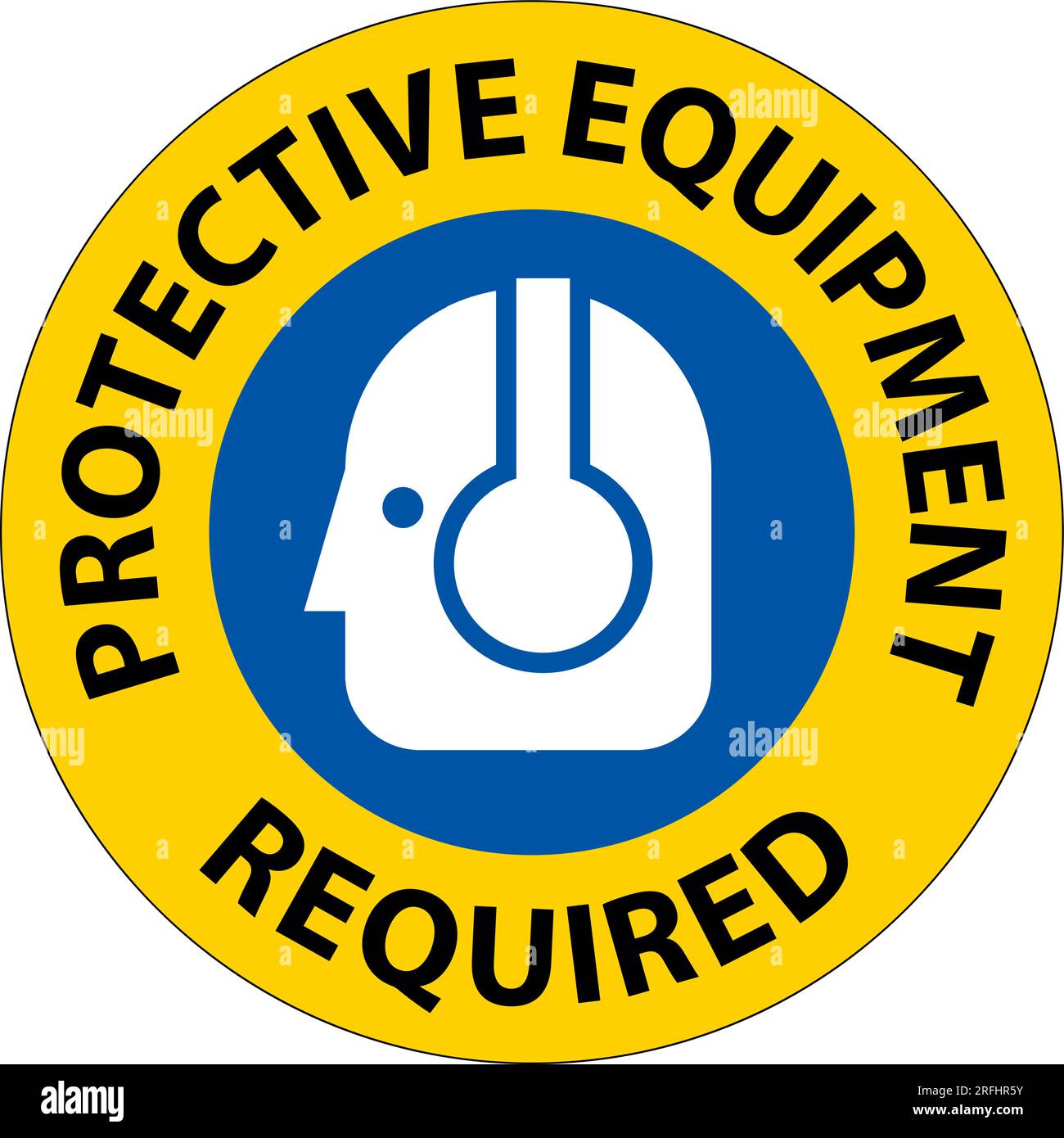 Floor Sign, Protective Equipment Required Stock Vector Image & Art Alamy