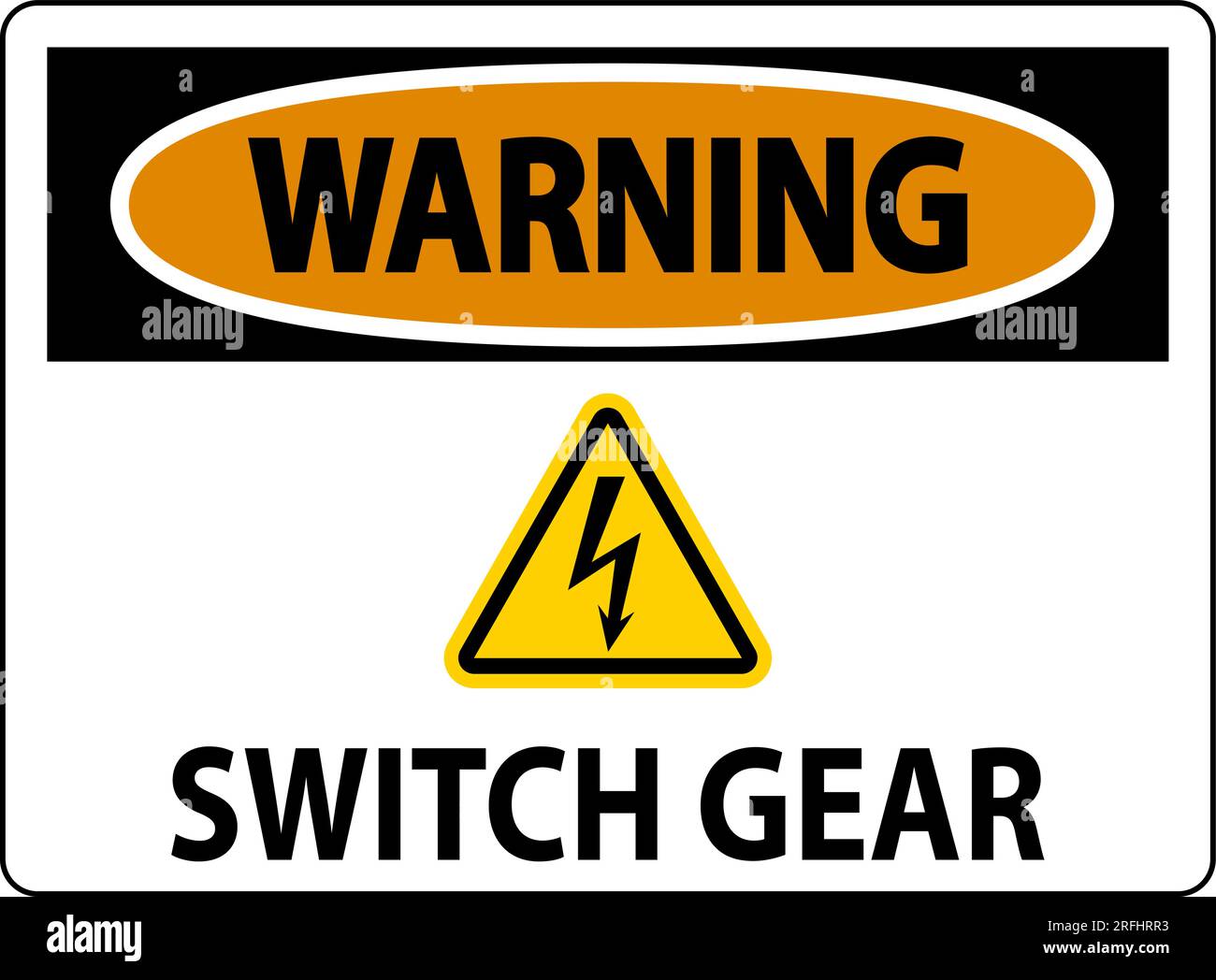 Warning Sign, Switch Gear Sign Stock Vector Image & Art Alamy