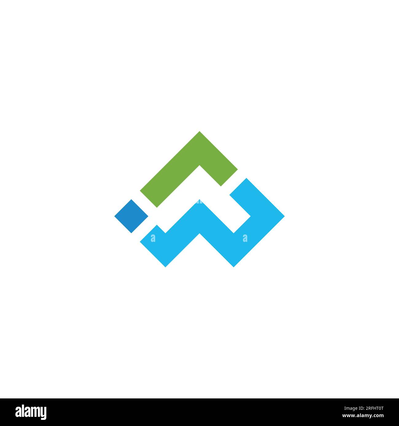 letter w water green mountain simple logo vector Stock Vector Image ...