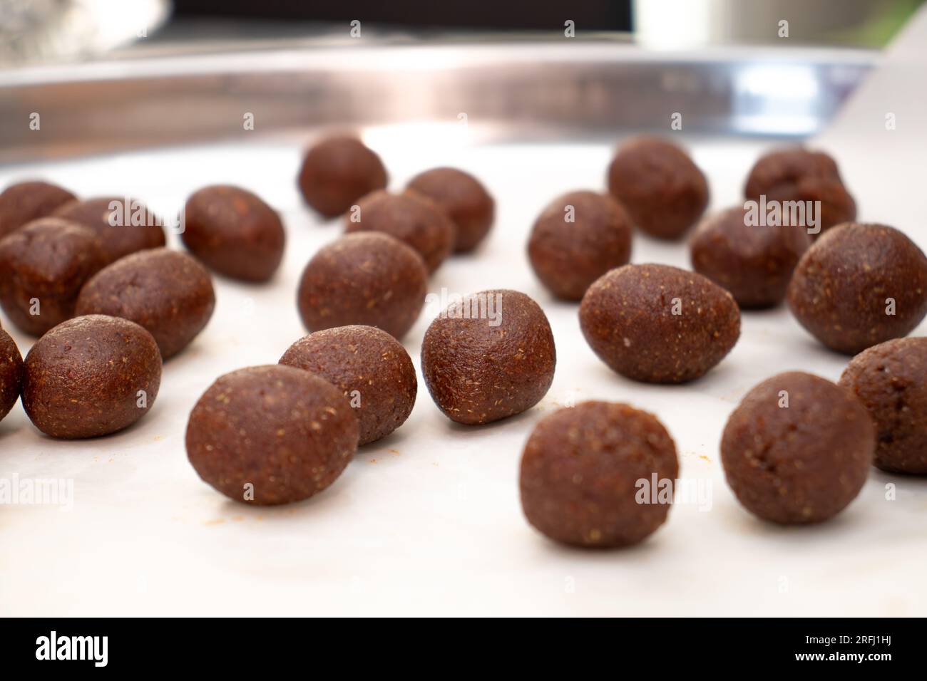 Process of making arabic cookies and kahk using dates for islamic eid