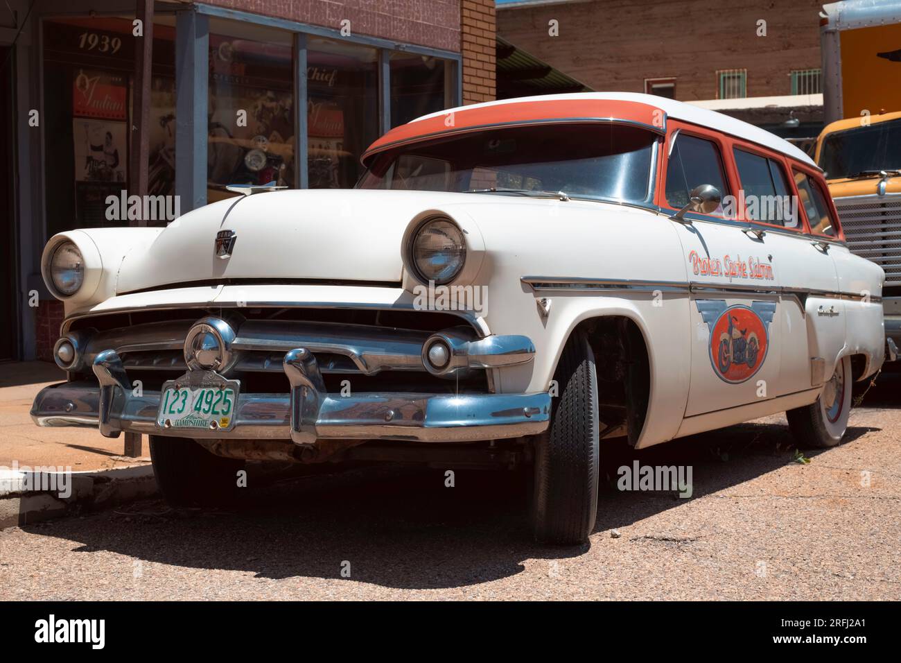 Antique Car, Lowell Arizona Stock Photo