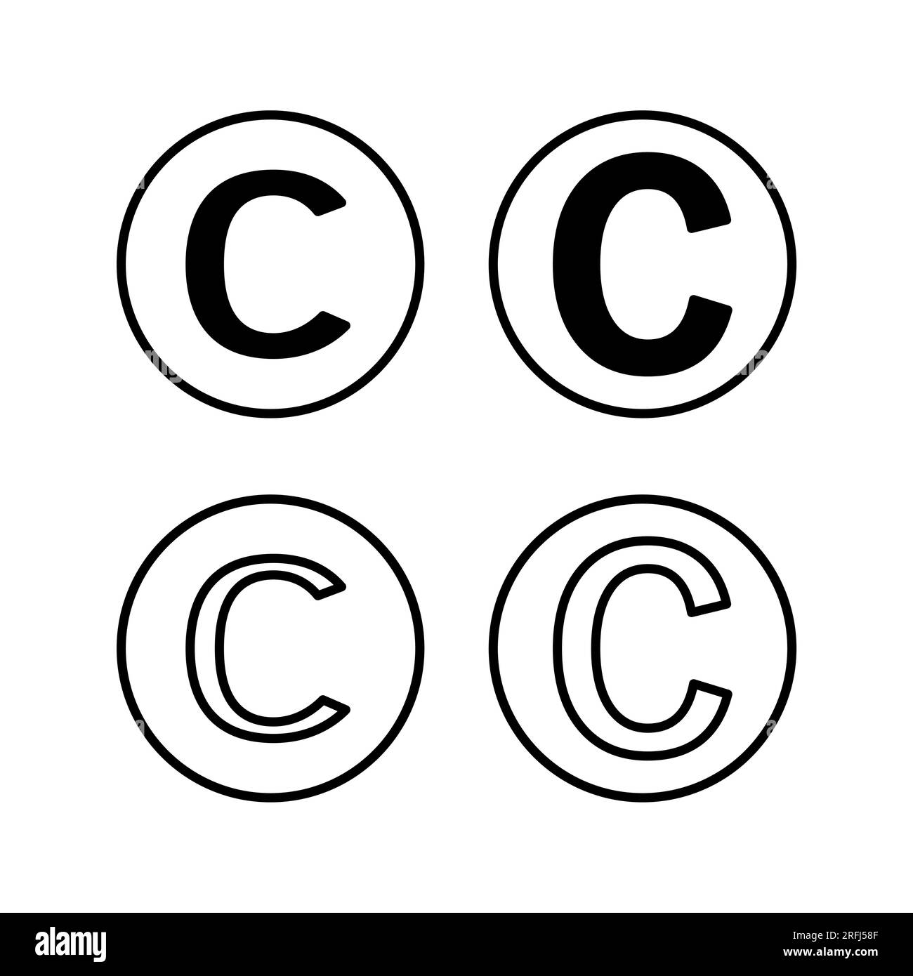 Copyright icon vector. copyright symbol Stock Vector Image & Art - Alamy