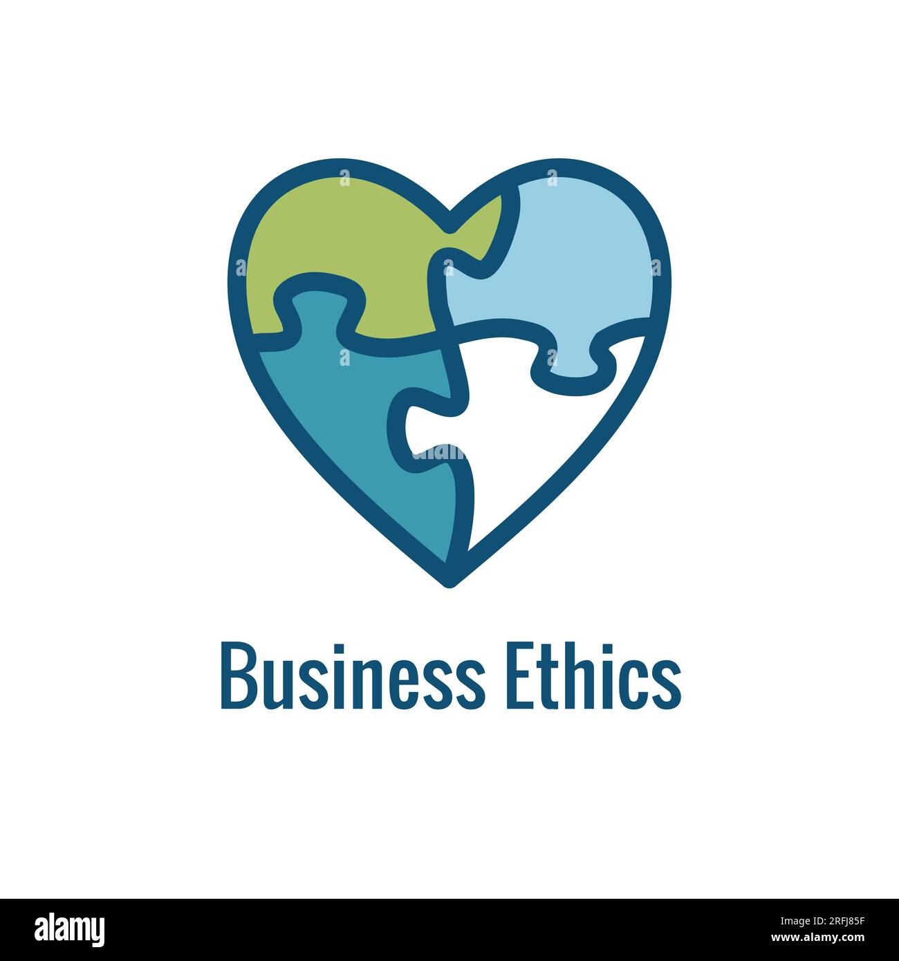 Business and Corporate Ethics Showing Company Values Icon with Single
