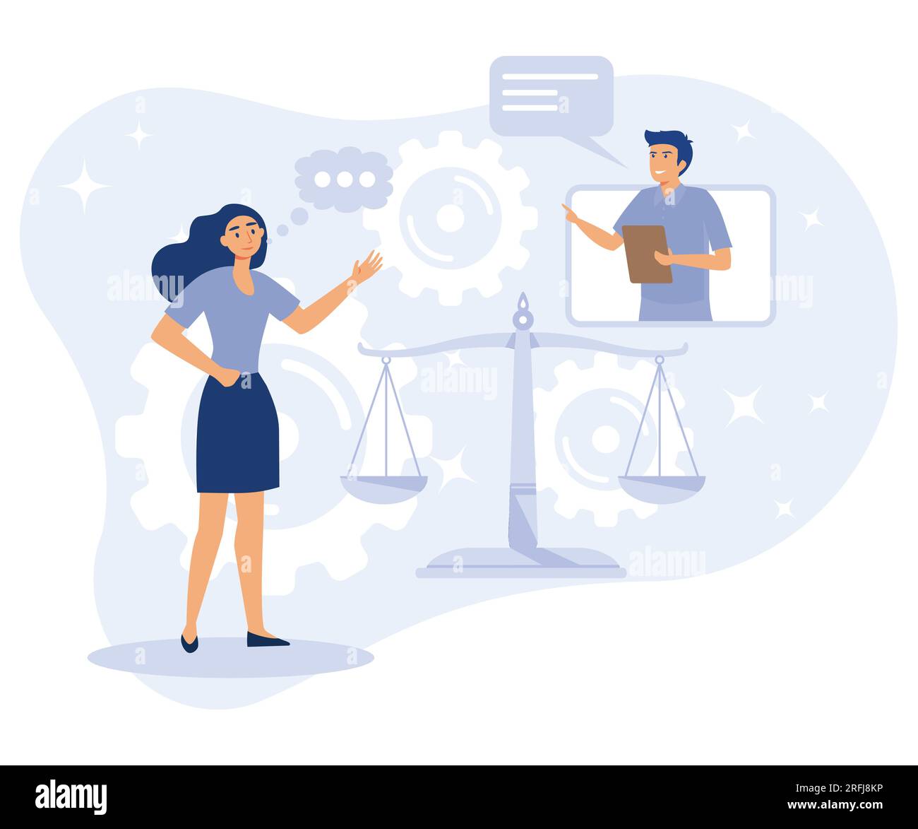 Legal outsourcing concept, Litigation support, attorney assistant