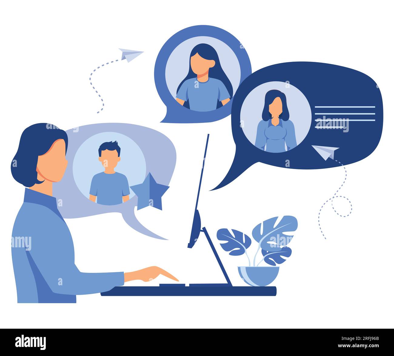 Via the web Stock Vector Images - Alamy