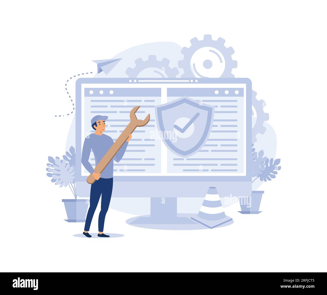 system maintenance, update program and application, technology ...