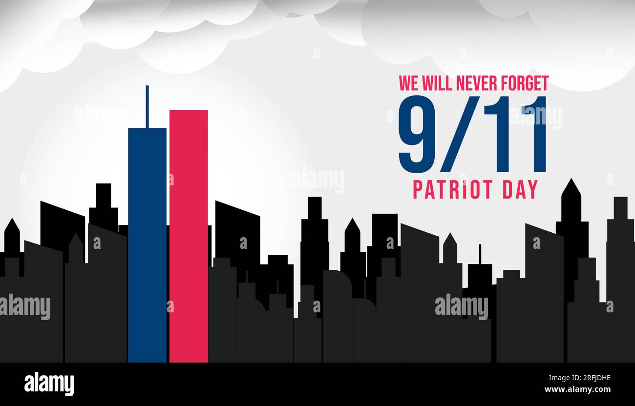 vector 9 11 patriot day background illustration in flat style Stock ...