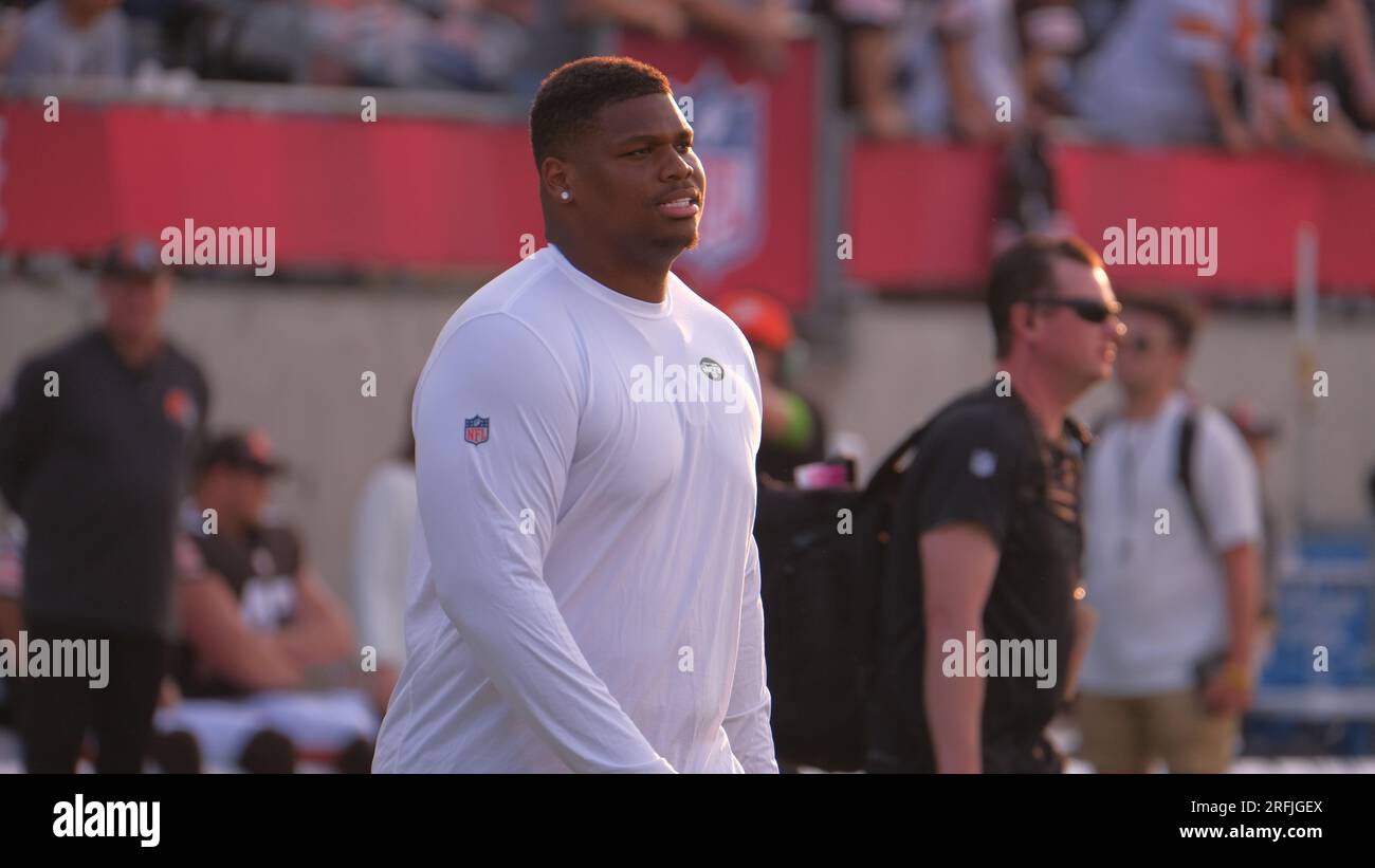 Quinnen Williams creates a lot of laughs in Tide swap jersey