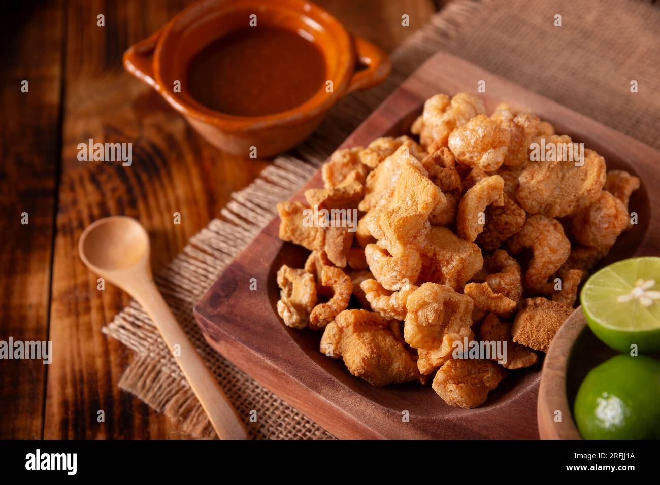 Chicharrones. Deep fried pork rinds, crispy pork skin pieces
