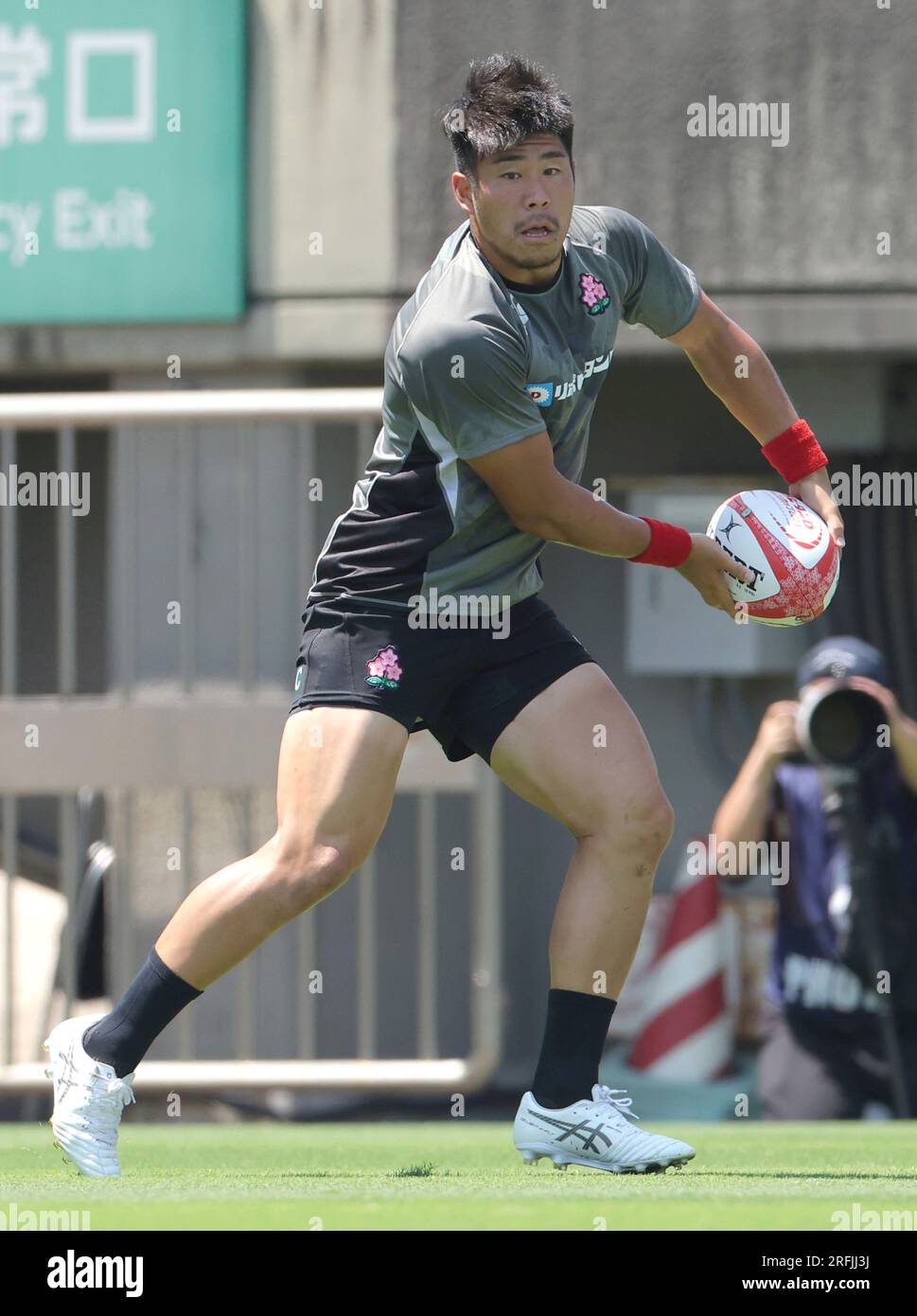 Rikiya Matsuda of the Japan national rugby union team takes part in a