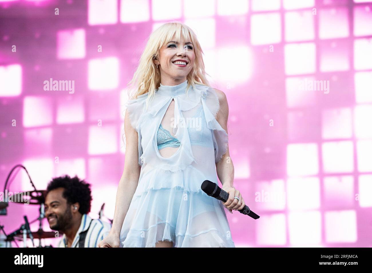 Carly Rae Jepson performs on day one of the Lollapalooza Music Festival