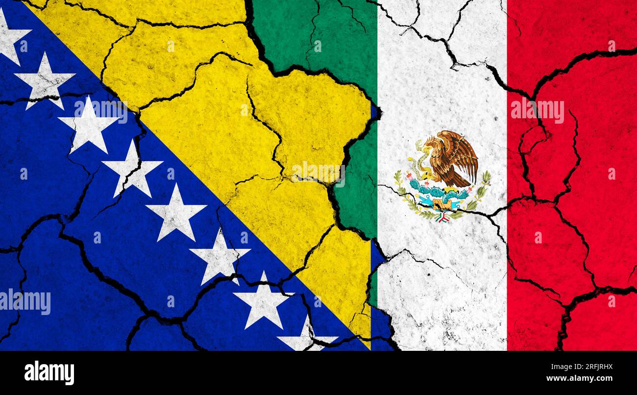 Mexico bosnia and herzegovina flag hi-res stock photography and images ...