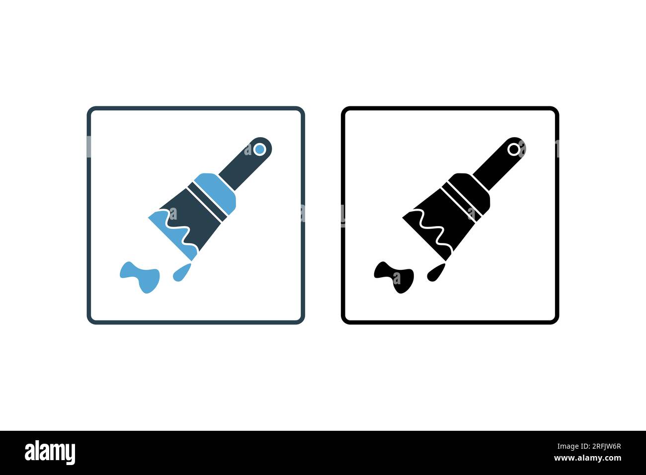 c icon. icon related to painting. solid icon style. Simple vector design editable Stock Vector