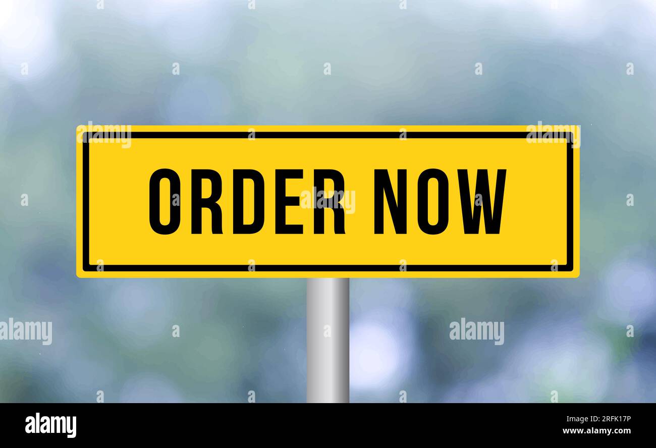 Order here road sign hi-res stock photography and images - Alamy