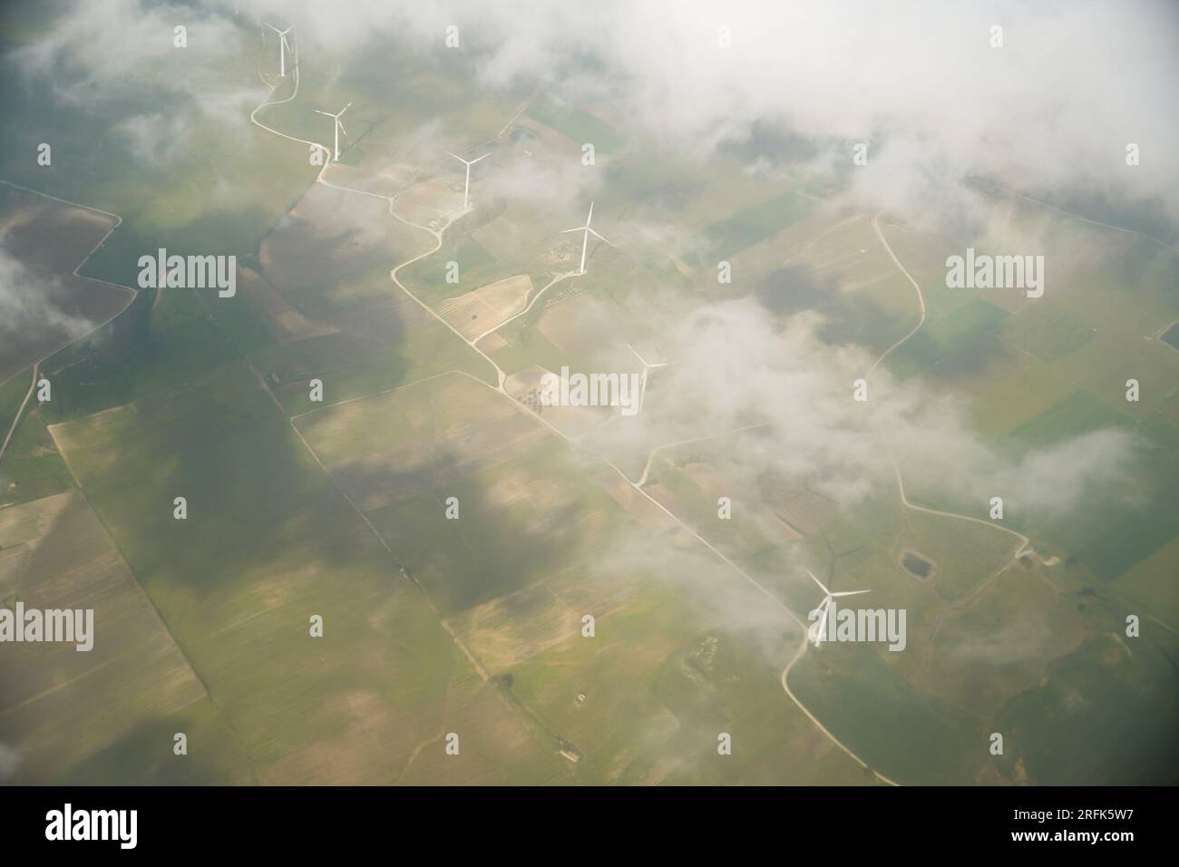 Aerial flight over field through hi-res stock photography and images ...
