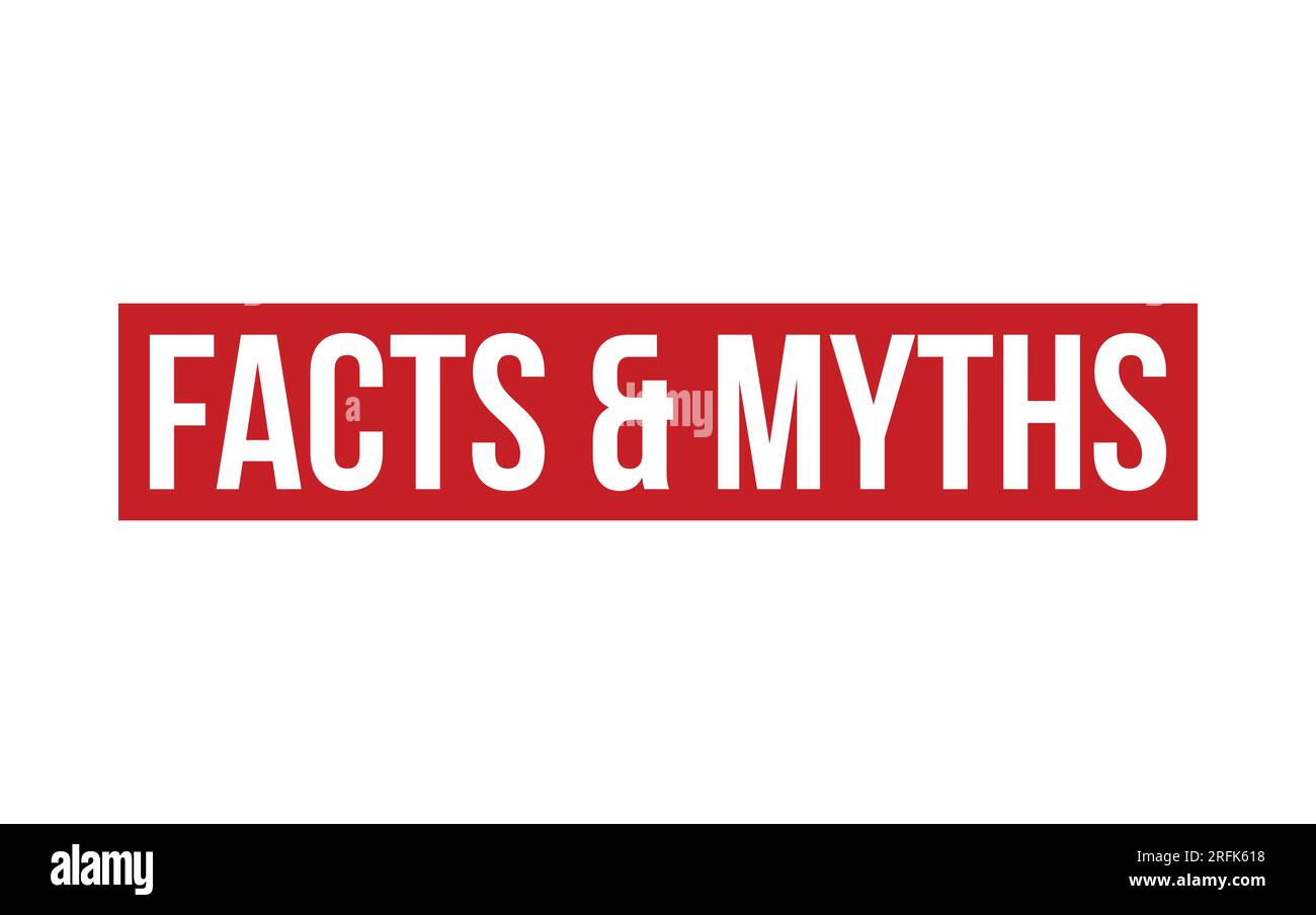 Facts & Myths Rubber Stamp Seal Vector Stock Vector
