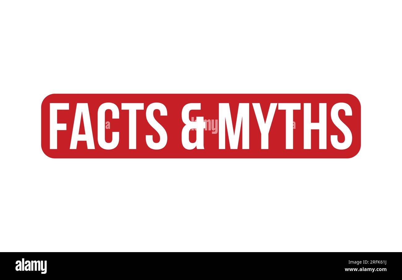 Facts & Myths Rubber Stamp Seal Vector Stock Vector