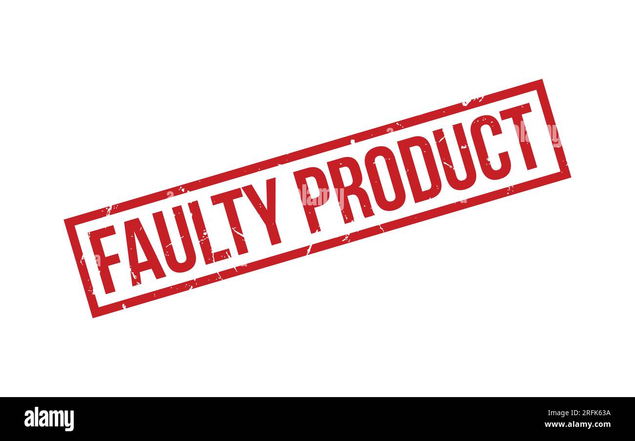 Red Faulty Product Rubber Stamp Seal Vector Stock Vector