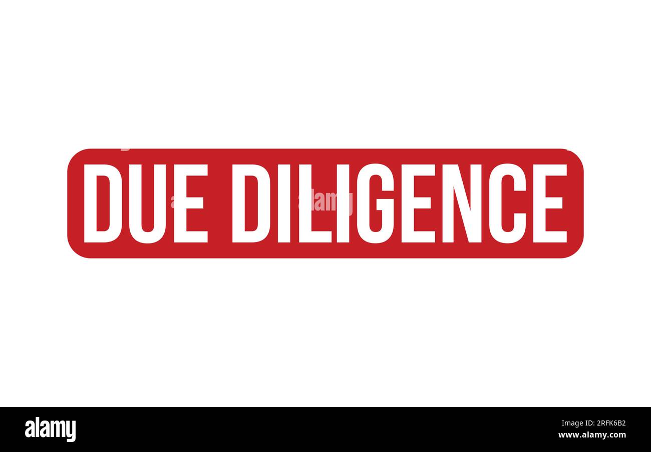 Red Due Diligence Rubber Stamp Seal Vector Stock Vector
