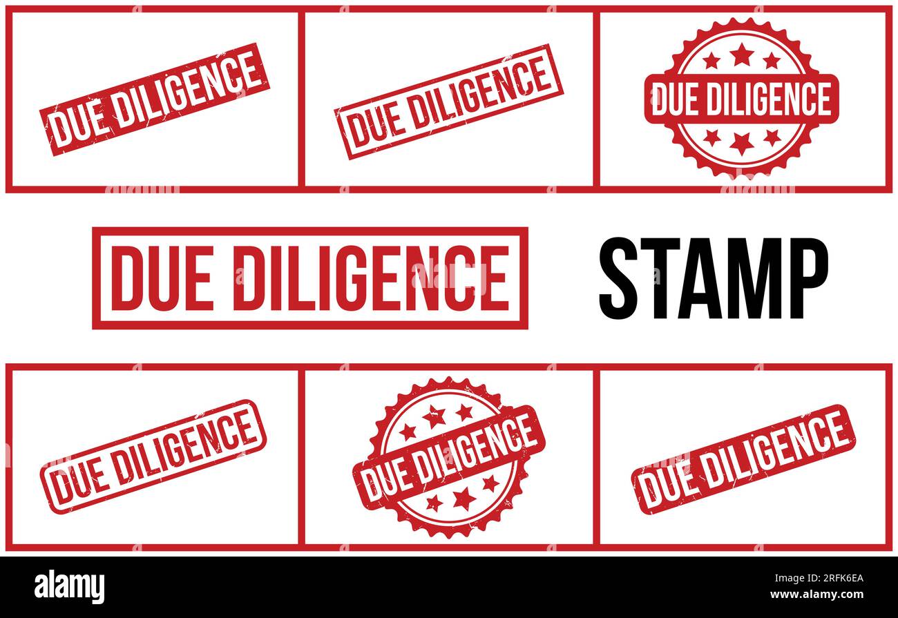 Due Diligence Rubber Stamp Set Vector Stock Vector