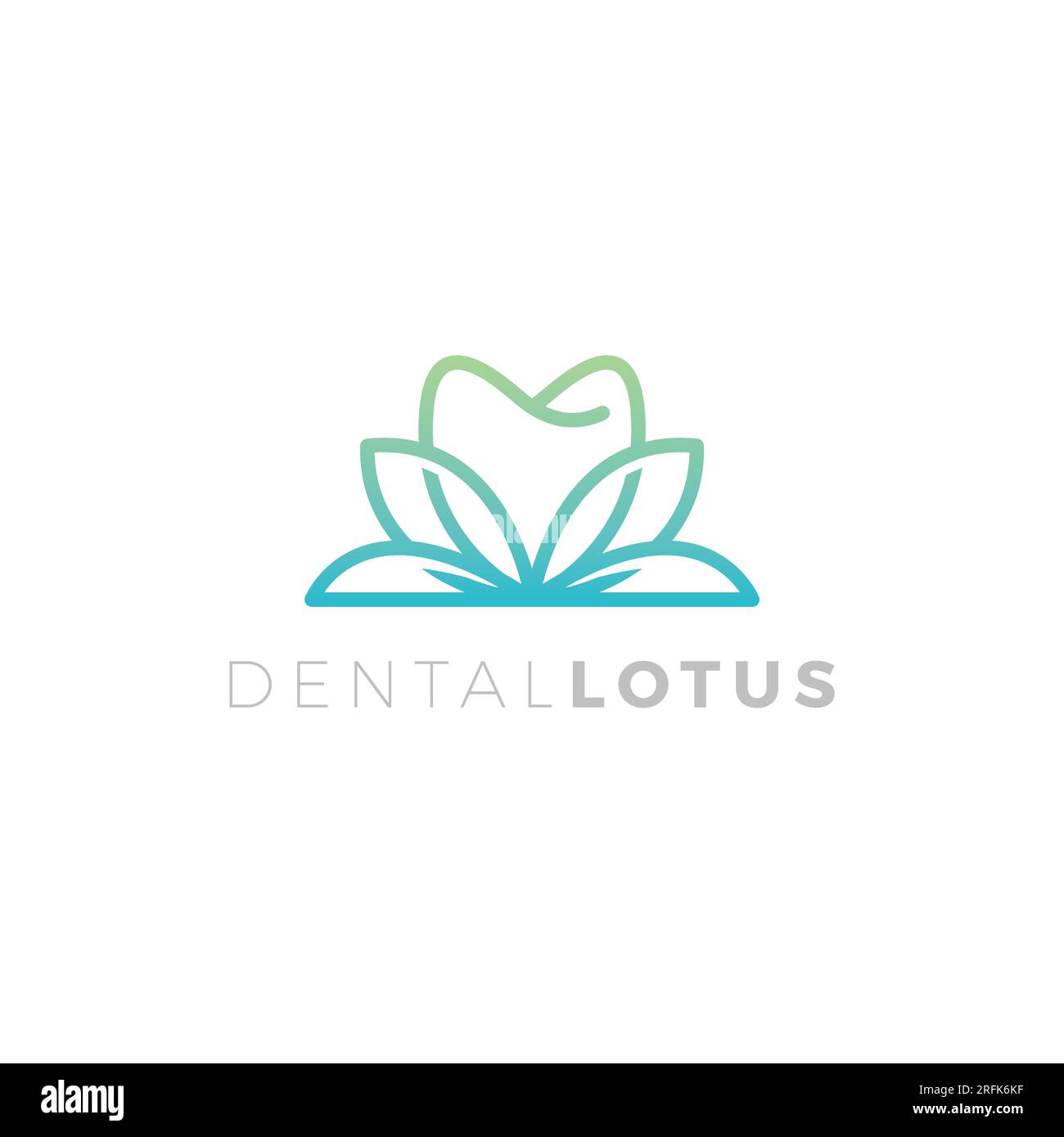 Dental Lotus Logo Design. Dental Flower Logo. Dental Nature Vector