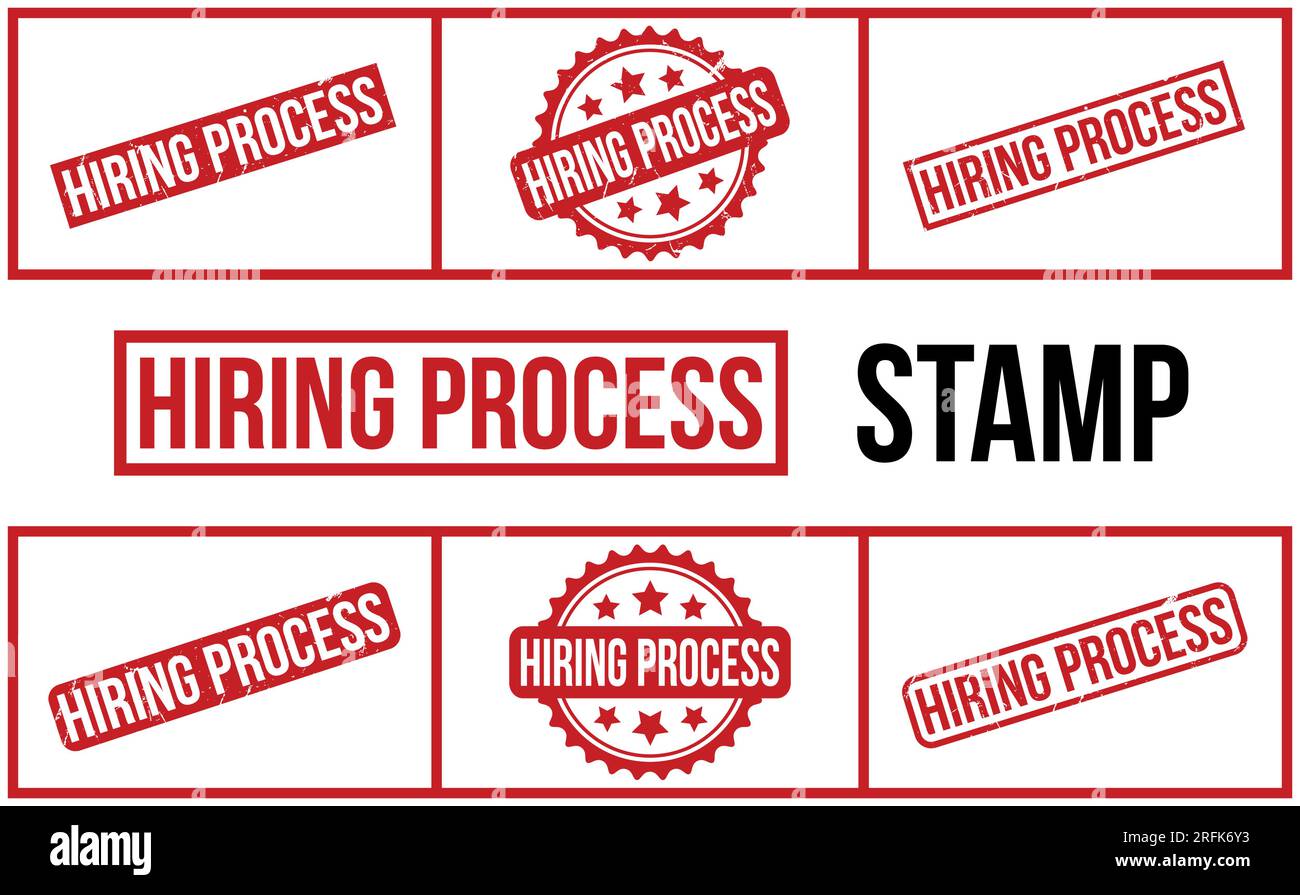 Hiring Process Rubber Stamp Set Vector Stock Vector Image & Art Alamy