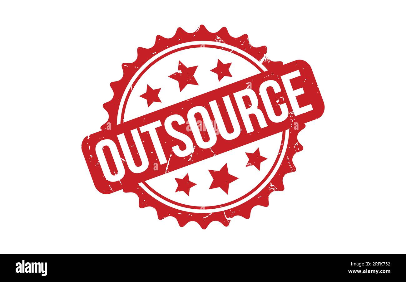 Outsource rubber grunge stamp seal vector Stock Vector