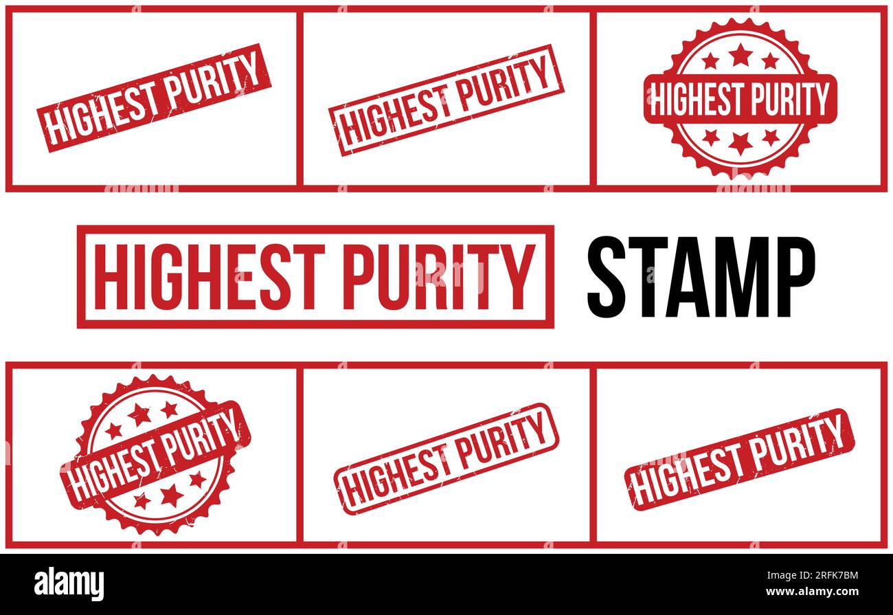Highest Purity Rubber Stamp Set Vector Stock Vector Image & Art Alamy