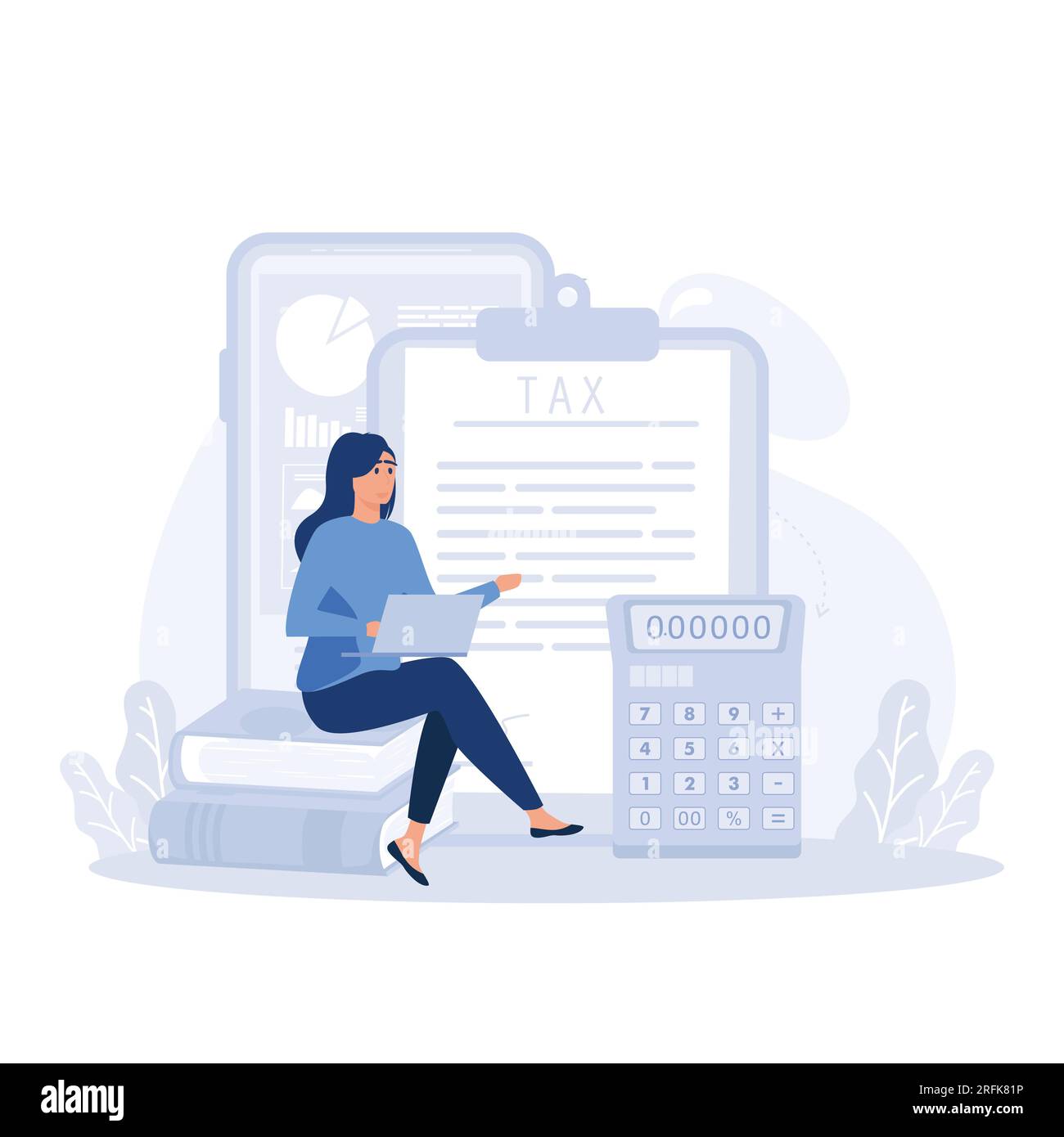 Characters using tax calendar to filling tax declaration form online Characters using tax calendar to filling tax declaration form online