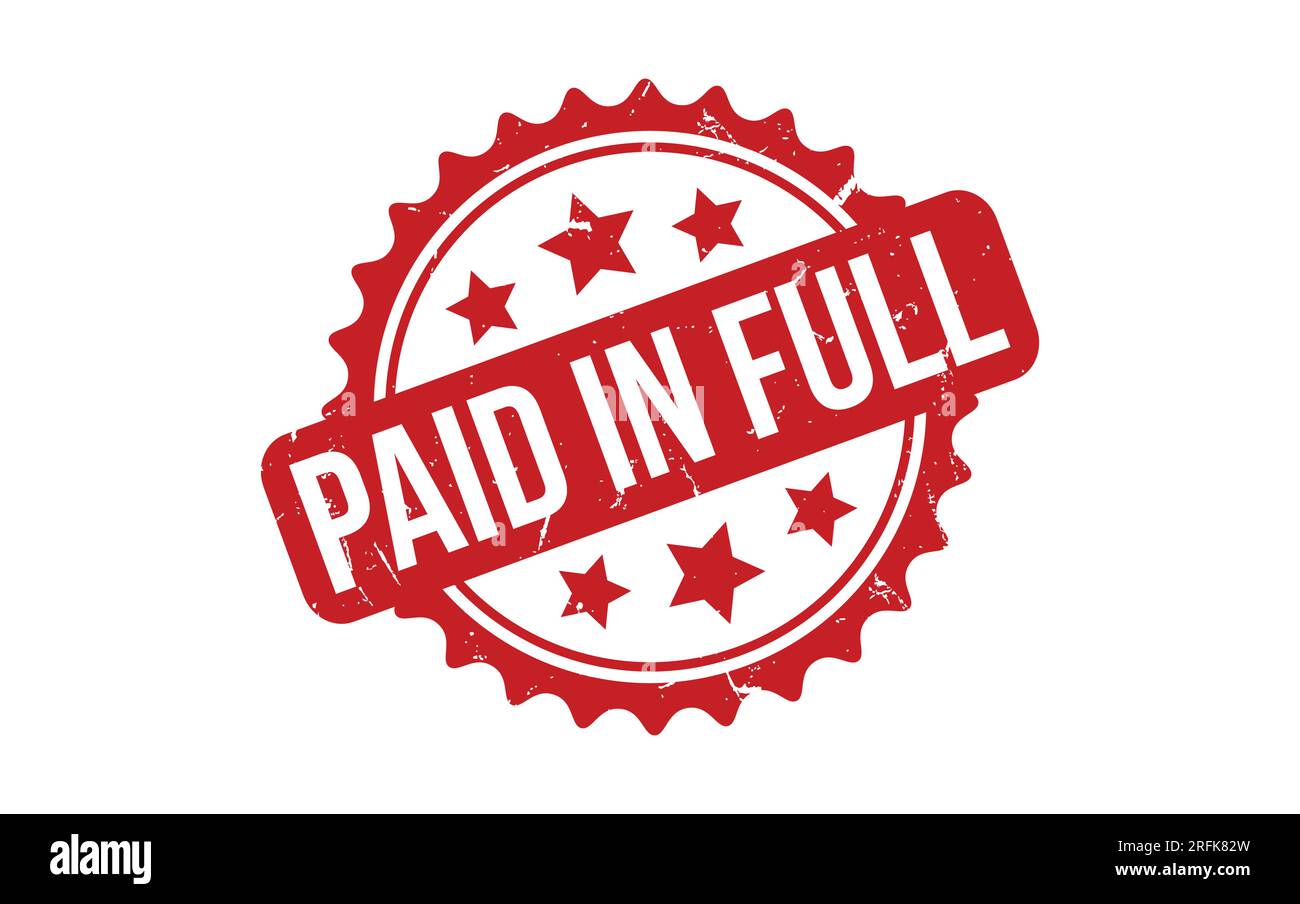 Paid in full stamp stock vector images alamy