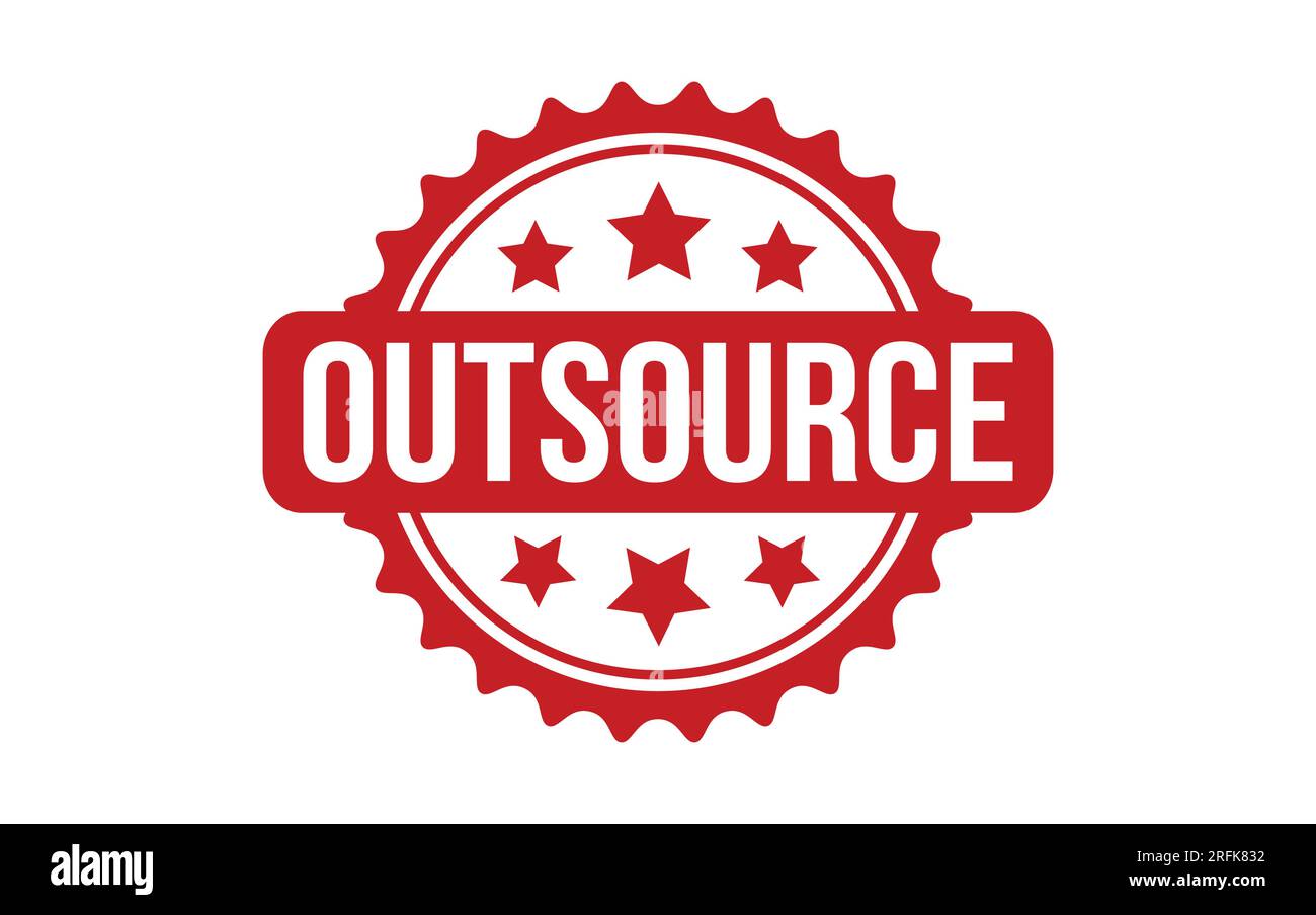 Outsource rubber grunge stamp seal vector Stock Vector