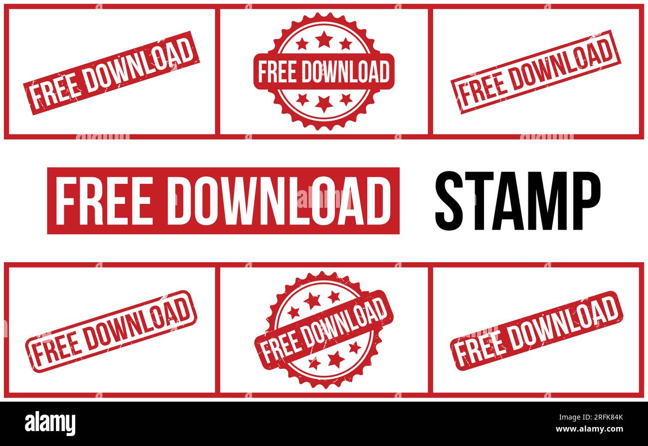 Free Download Rubber Stamp Set Vector Stock Vector Image & Art Alamy