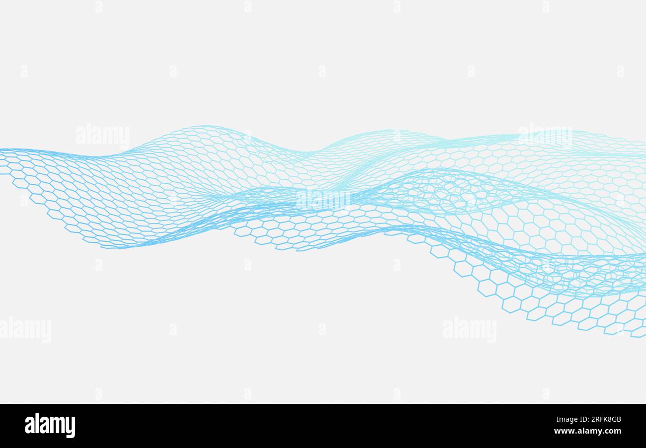 Abstract hexagonal grid background, 3d rendering. Digital drawing Stock ...