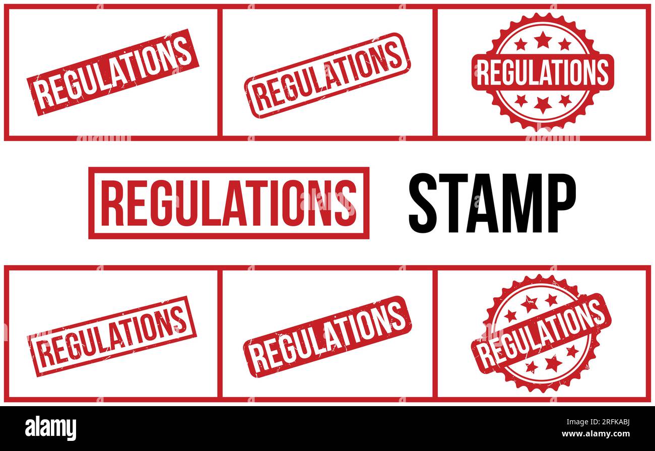 Regulations Rubber Stamp Set Vector Stock Vector Image & Art Alamy