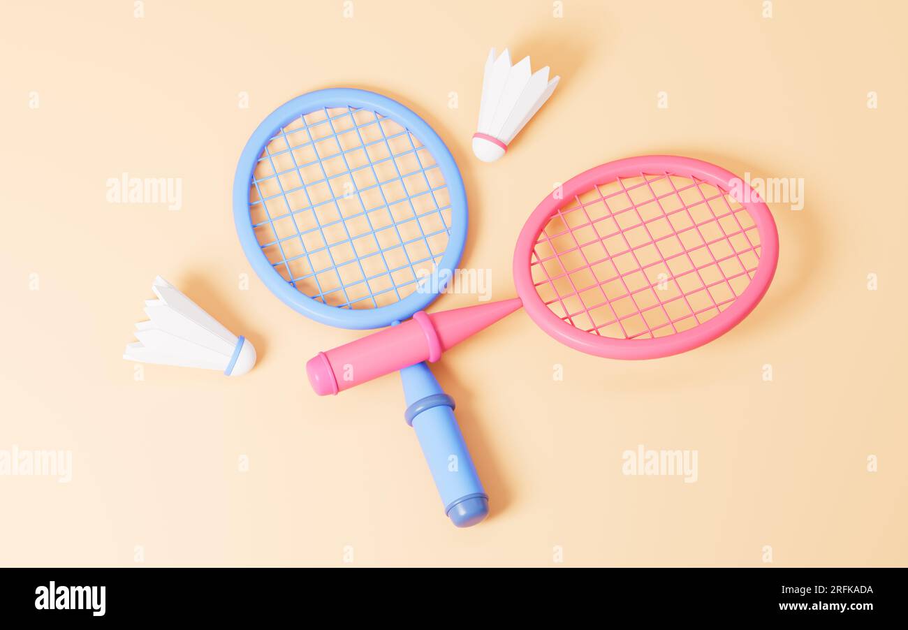 3d rendering badminton racket hi-res stock photography and images - Alamy