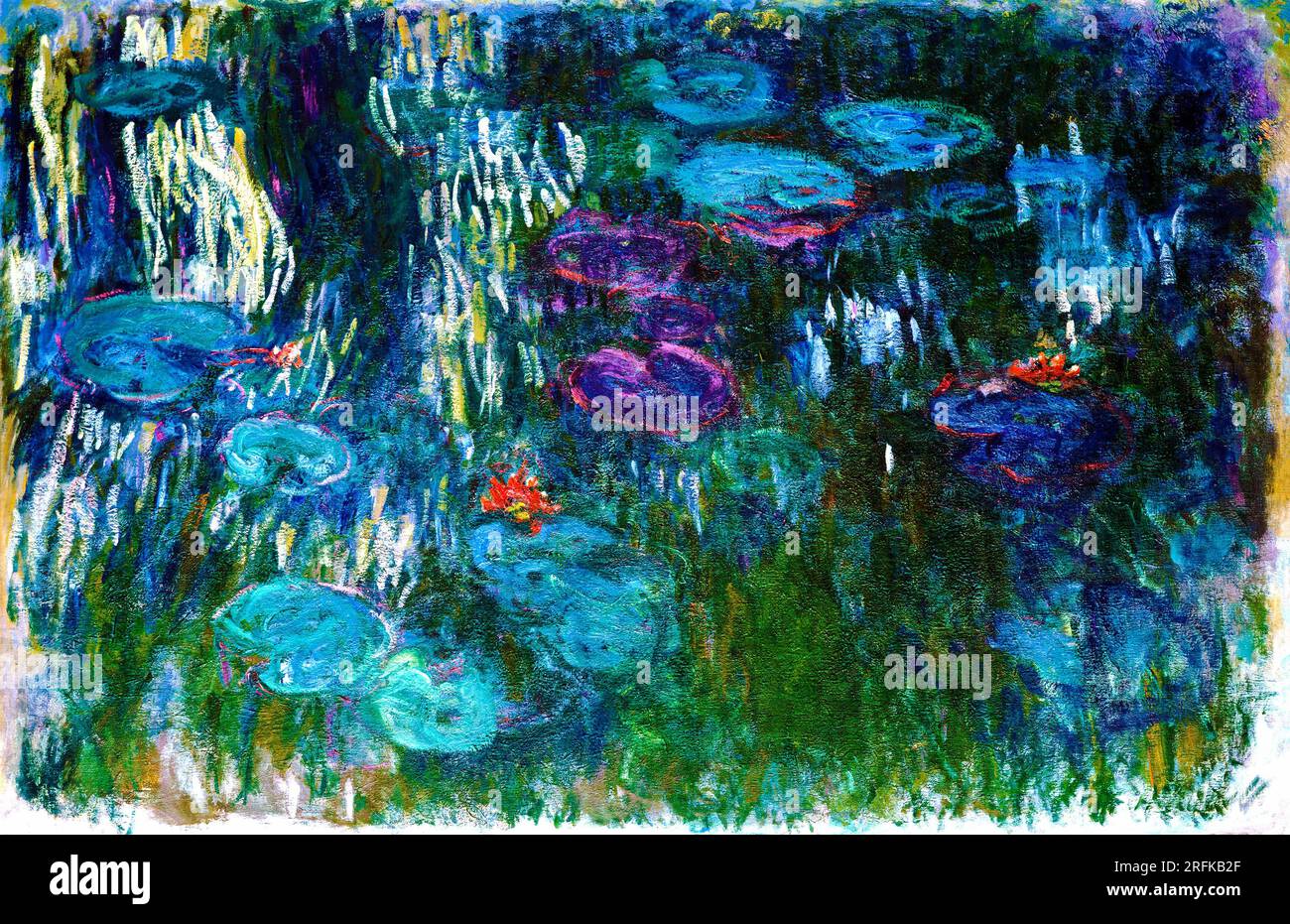 Water Lilies by Claude high resolution famous painting. Original