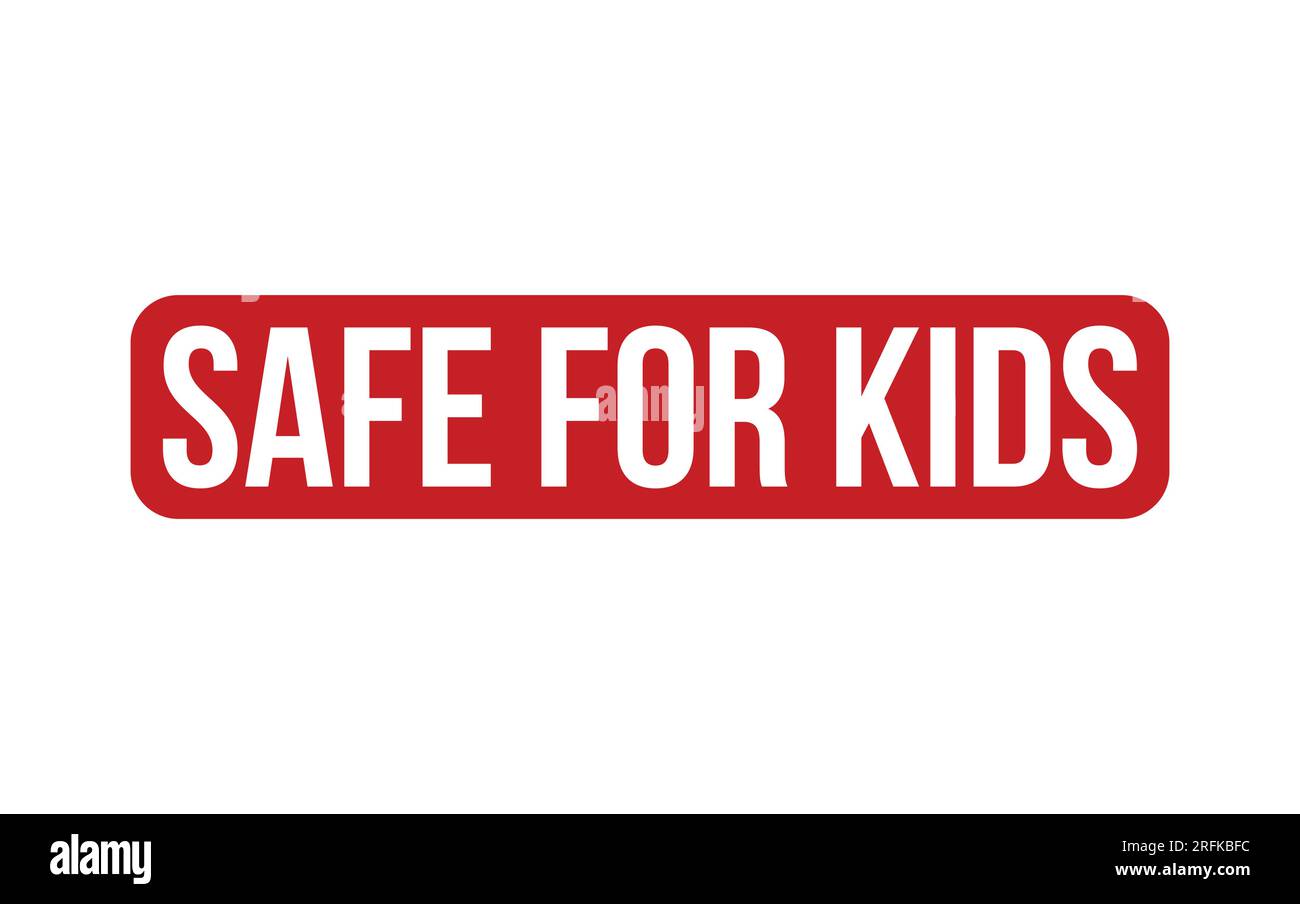 red-safe-for-kids-rubber-stamp-seal-vector-stock-vector-image-art-alamy