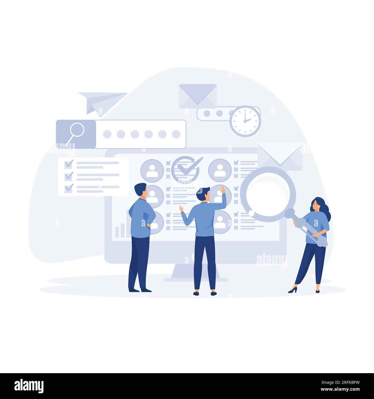 Searching human resources recruitment Stock Vector Images - Alamy