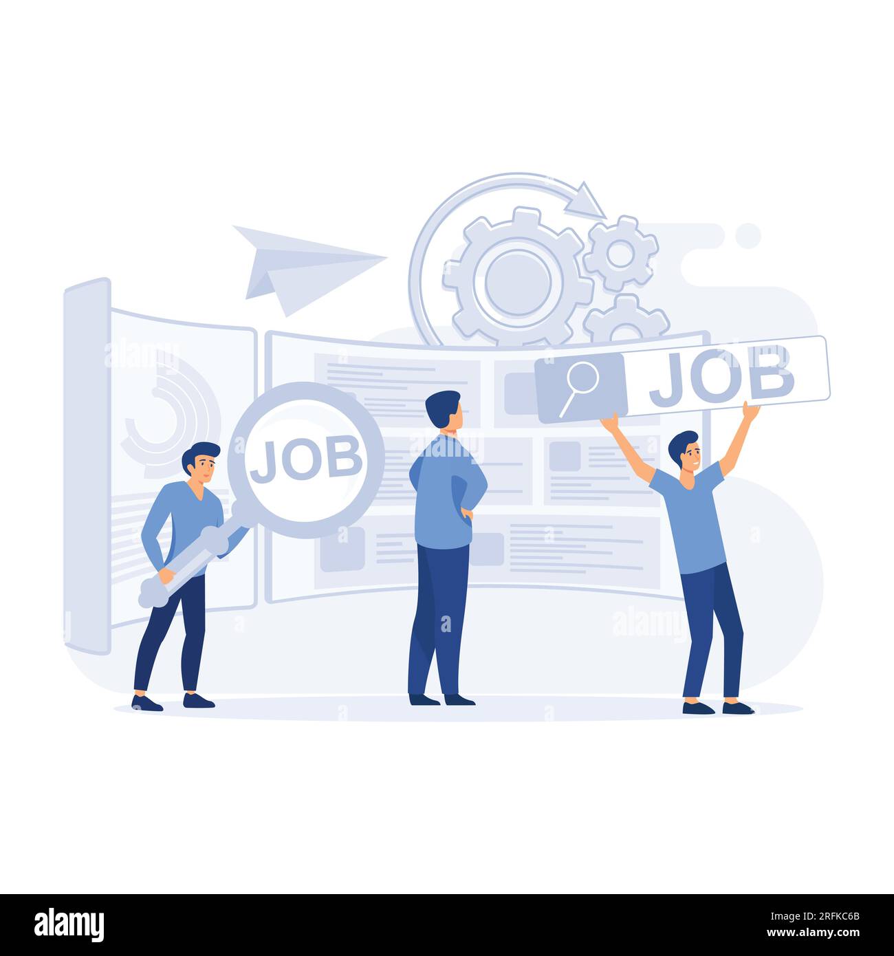 Searching human resources recruitment Stock Vector Images - Alamy