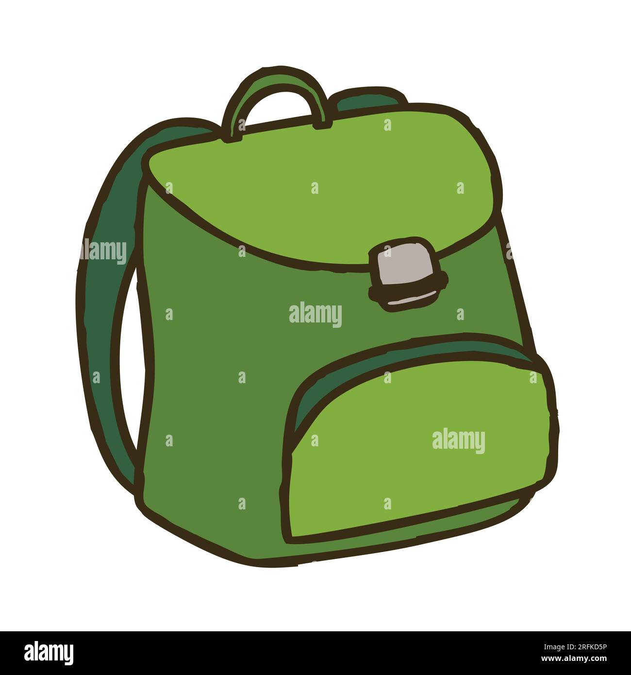 Doodle backpack icon. Colorful hand drawn bag symbol Stock Vector Image