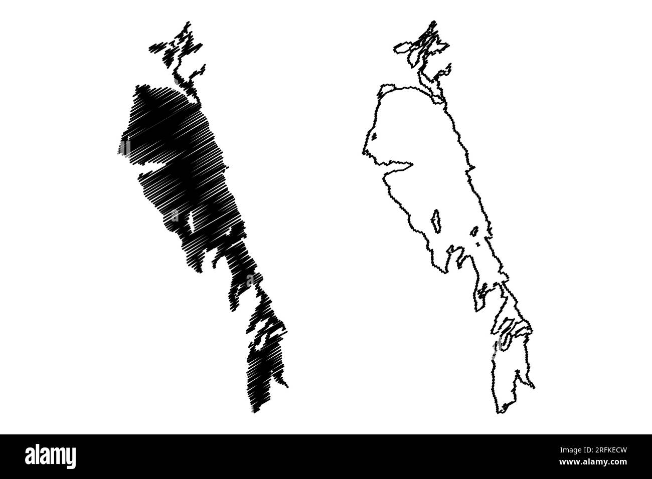 Lake Winnipeg (Canada, North America) map