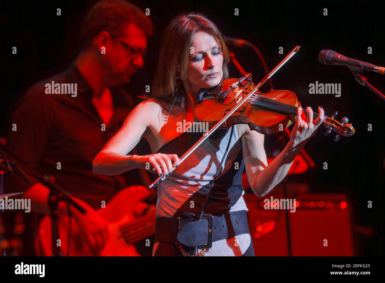 Irish singer-songwriter and musician Sharon Corr performs live in concert, Vector Arena, Auckland, New Zealand Stock Photo